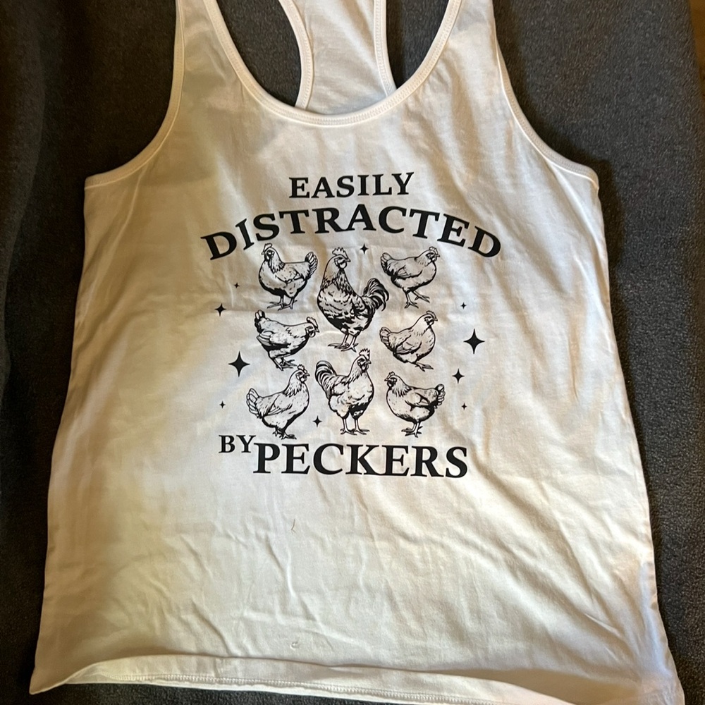 Chicken/peckers tank top